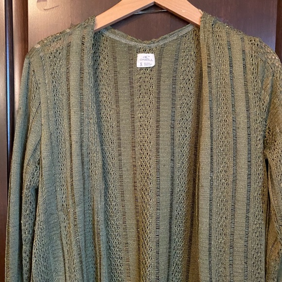 {4/$28🔮 O’Neill} Army Green loose knit cardigan - Picture 2 of 8